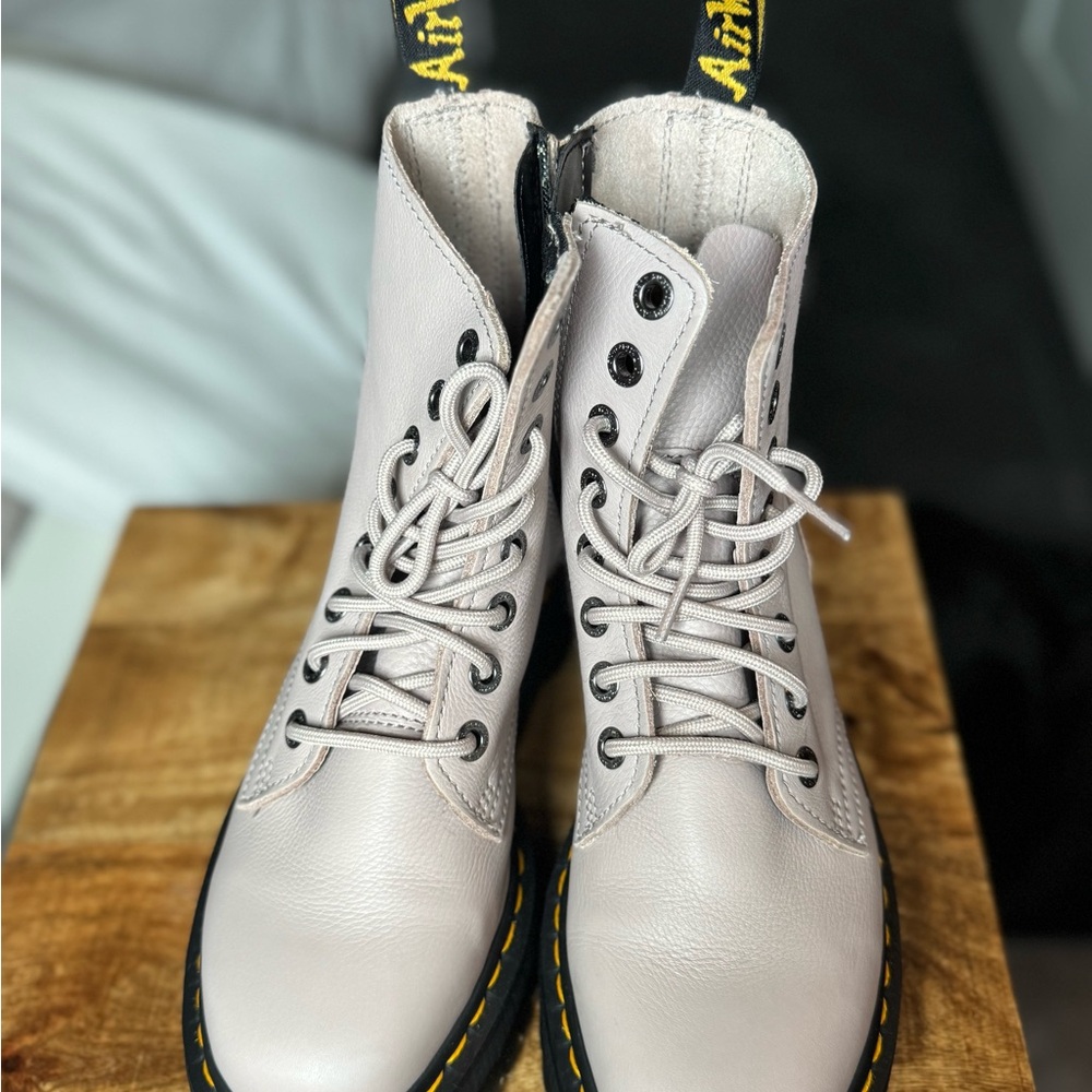 Dr. Martens Jadon Platform Boots Taupe
